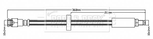 BORG & BECK stabdžių žarnelė BBH6776